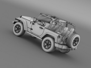 jeep wrangler willys 2014 Modelo 3D