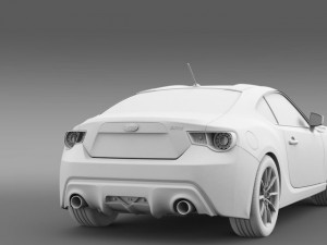 subaru brz 20ra zc6 2012 3D Model