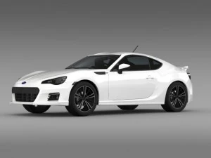 subaru brz aero package zc6 2012 3D Model