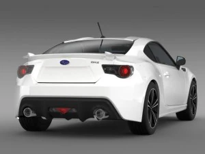 subaru brz aero package zc6 2012 3D Model