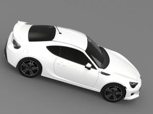 subaru brz aero package zc6 2012 3D Model
