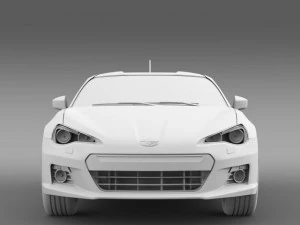 subaru brz aero package zc6 2012 3D Model