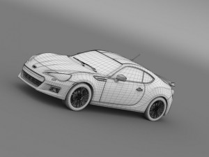 subaru brz aero package zc6 2012 3Dモデル
