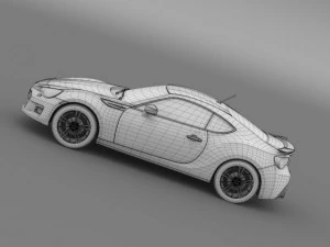 subaru brz aero package zc6 2012 3D Model