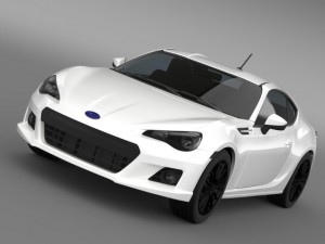 subaru brz premium sport package zc6 2013 3D Model