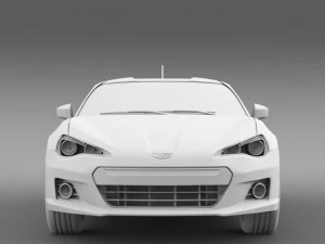 subaru brz premium sport package zc6 2013 3D Model