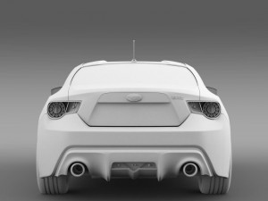 subaru brz premium sport package zc6 2013 3D Model