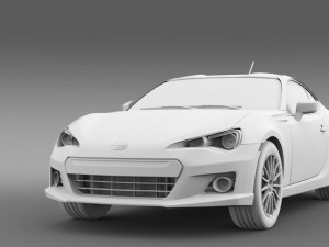 subaru brz premium sport package zc6 2013 3D Model