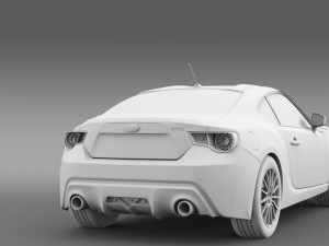 subaru brz premium sport package zc6 2013 3D Model