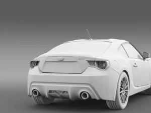 subaru brz premium sport package zc6 2013 3D Model