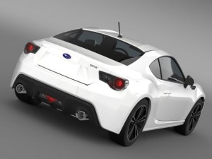 subaru brz zc6 2012 Modelo 3D