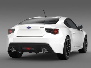 subaru brz zc6 2012 Modelo 3D