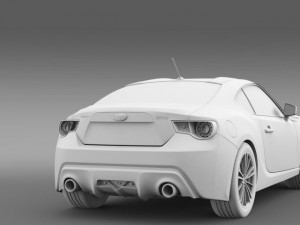 subaru brz zc6 2012 Modelo 3D
