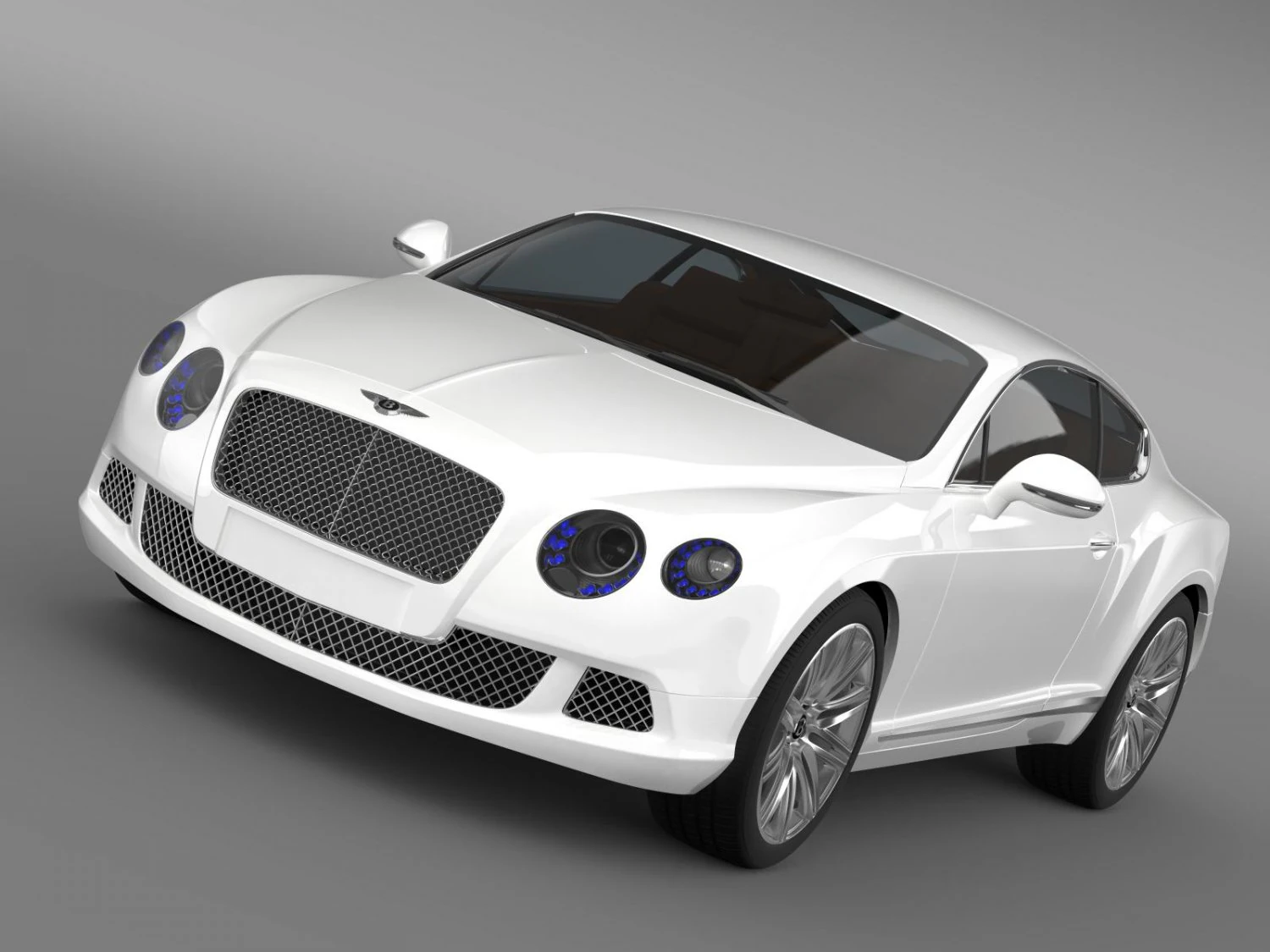 bentley continental gt speed 2012 3D Model .c4d .max .obj .3ds .fbx .stl .blend