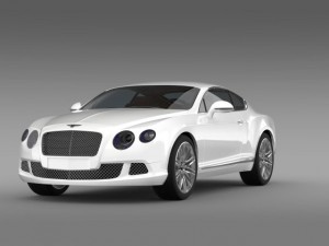 bentley continental gt speed 2012 3D 모델