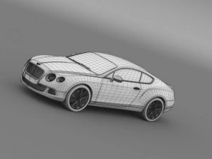 bentley continental gt speed 2012 3D Model