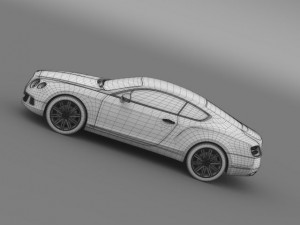 bentley continental gt speed 2012 3D 모델