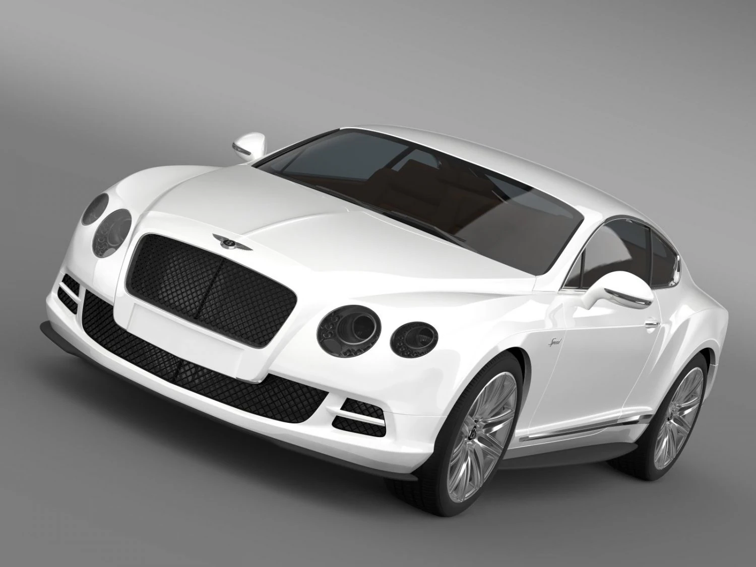 bentley continental gt speed 2014 3D Model .c4d .max .obj .3ds .fbx .stl .blend