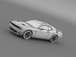 dodge challenger rt classic lc 2015 3D Model