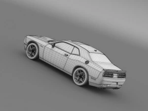 dodge challenger rt classic lc 2015 3D Model