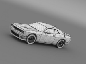 dodge challenger rt scat pack lc 2015 Modello 3D