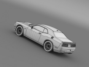 dodge challenger rt scat pack lc 2015 Modello 3D