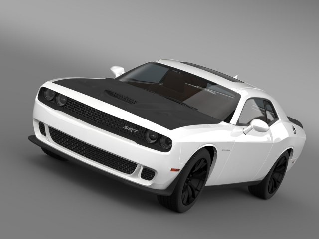 dodge challenger srt helllcat supercharged lc 2015 Modelo 3D .c4d .max .obj .3ds .fbx .stl .blend 