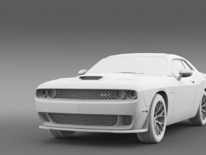 dodge challenger srt helllcat supercharged lc 2015 Modelo 3D