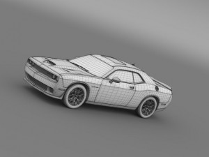 dodge challenger srt helllcat supercharged lc 2015 Modelo 3D