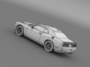dodge challenger srt helllcat supercharged lc 2015 Modelo 3D
