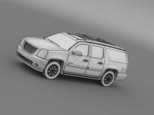 gmc yukon xl denali flexfuel 20112014 3D Model