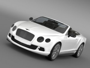 bentley continental gt speed convertible 2012 3D Model