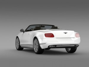 bentley continental gt speed convertible 2012 3D Model