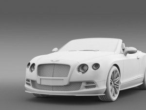 bentley continental gt speed convertible 2012 3D Model