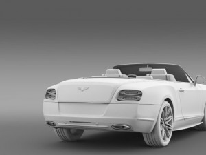 bentley continental gt speed convertible 2012 3D Model
