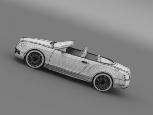 bentley continental gt speed convertible 2012 3D Model