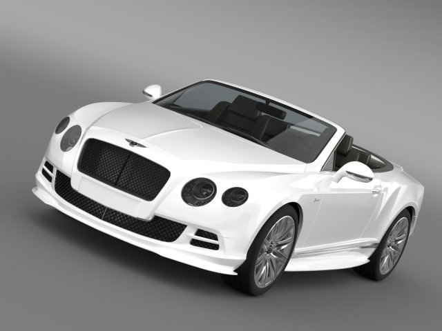 bentley continental gt speed convertible 2014 3Dモデル .c4d .max .obj .3ds .fbx .stl .blend 