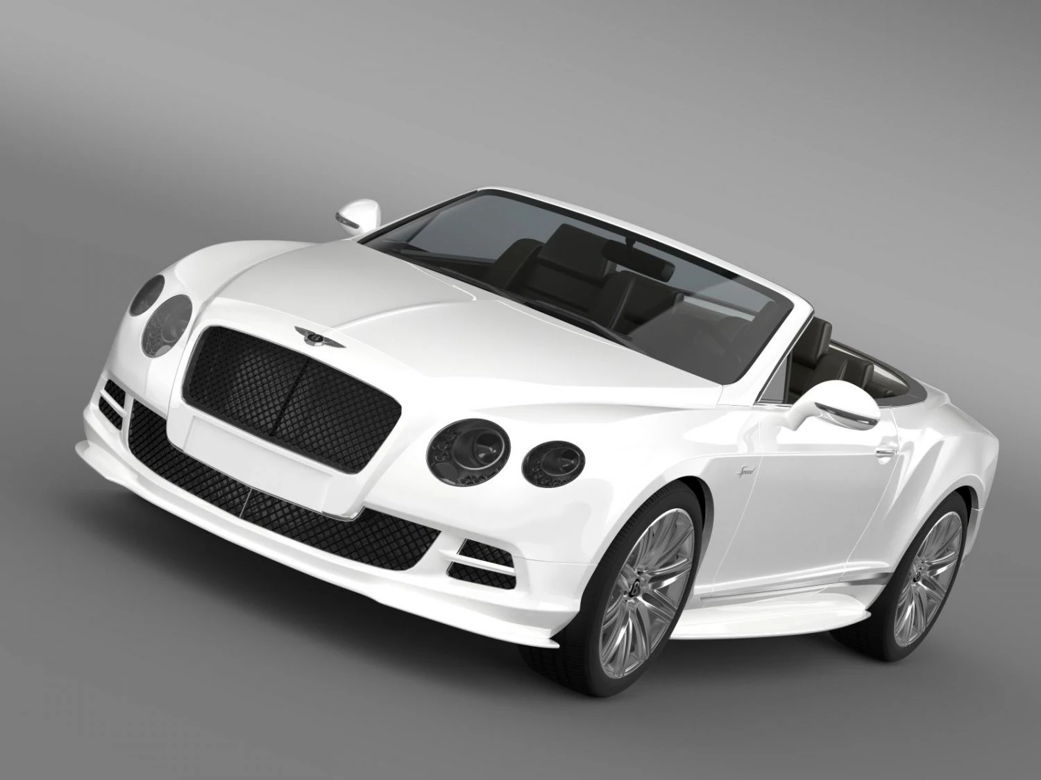 bentley continental gt speed convertible 2014 3D Model .c4d .max .obj .3ds .fbx .stl .blend 