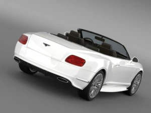 bentley continental gt speed convertible 2014 3D Model
