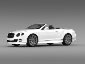 bentley continental gt speed convertible 2014 3Dモデル