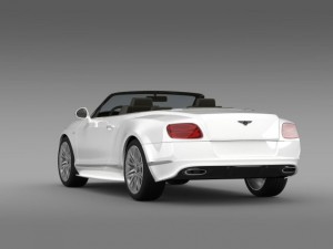 bentley continental gt speed convertible 2014 3Dモデル