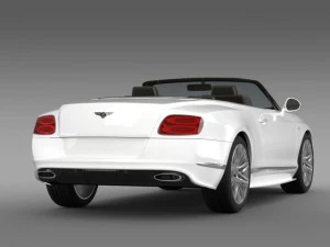 bentley continental gt speed convertible 2014 3D Model