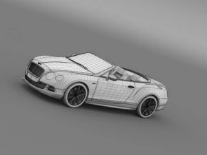 bentley continental gt speed convertible 2014 3D Model