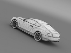 bentley continental gt v8 s coupe 2014 3D 모델