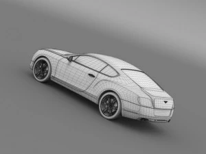 bentley continental gt v8 2013 3D Model