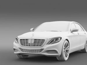 mercedes benz s 300 bluetec hybrid w222 2014 3D Model