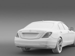 mercedes benz s 300 bluetec hybrid w222 2014 3D Model