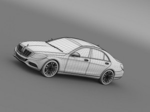 mercedes benz s 300 bluetec hybrid w222 2014 3D Model