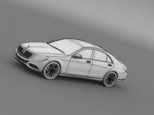 mercedes benz s 300 bluetec hybrid w222 2014 3D Model