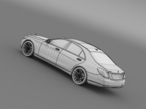 mercedes benz s 300 bluetec hybrid w222 2014 3D Model
